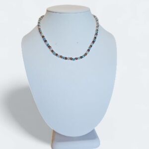 Vintage Multigemstone Beaded Choker Necklace.